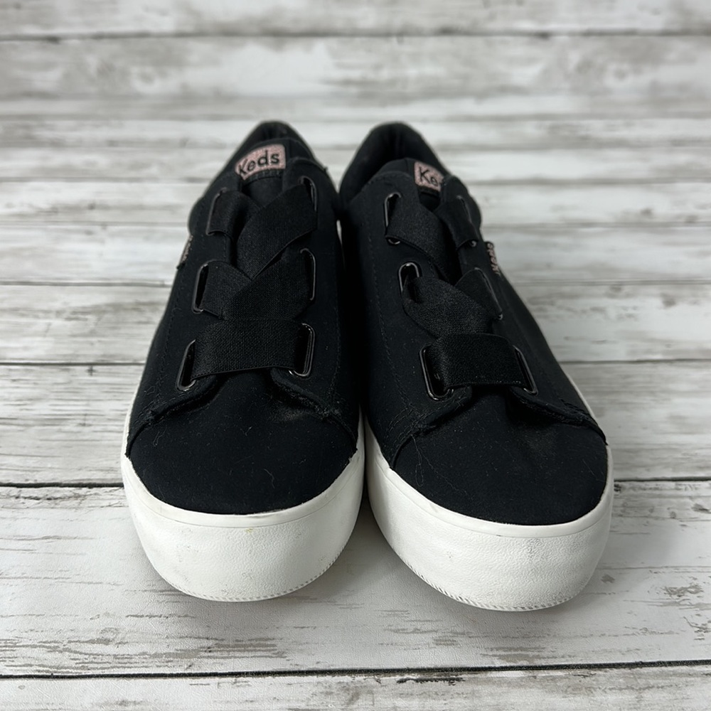 KEDS BLACK FABRIC SLIP ON 7 1/2 - Picture 2 of 11